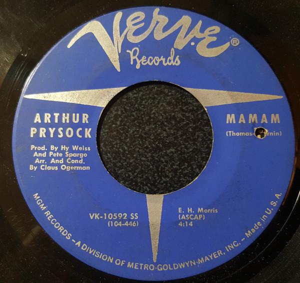 

7inch Record ARTHUR PRYSOCK - Mamam / No Sun Today VK10592SS Verve Records 1968 UK Soul/Funk Used
