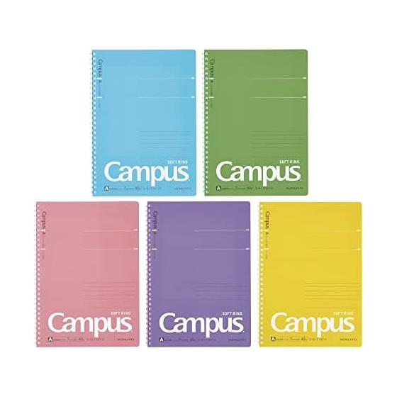 KOKUYO Campus Soft Ring Notebook Dot A-lined 40 Sheets B5 5 Book Set S-S111ATX5CSET