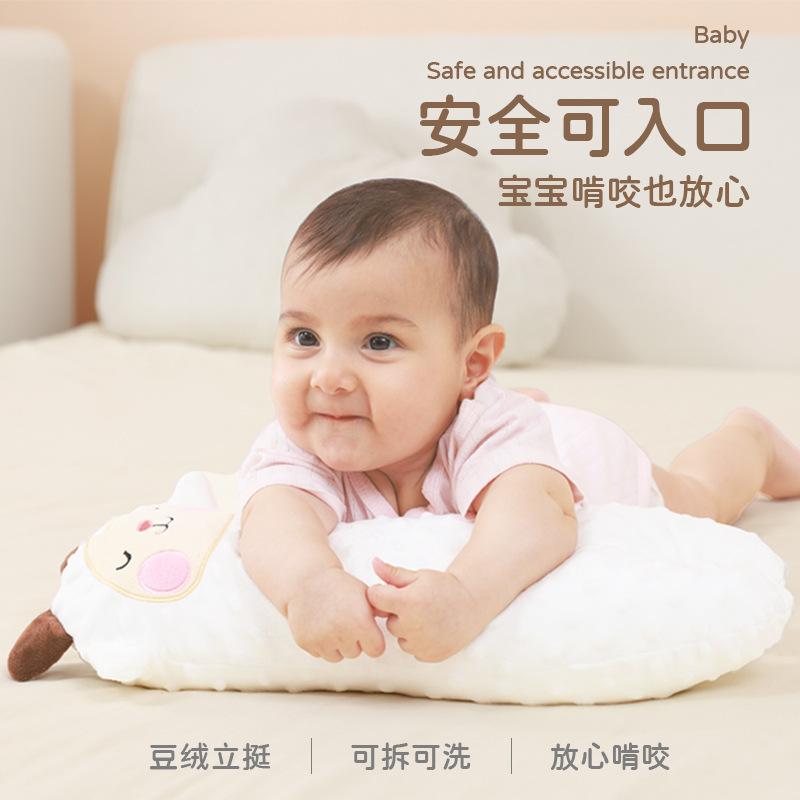 Baby soothing pillow, anti-startle plush comfort pillow for infants, newborn sleep aid, safe side-sleeping toy