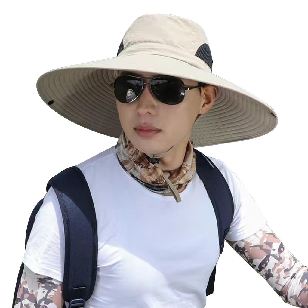 Men Large Brimmed Quick Drying Bucket Hats Fishermen Caps Outdoor Casual Cap Men Sunscreen Hat Outdoor Adventure Hat