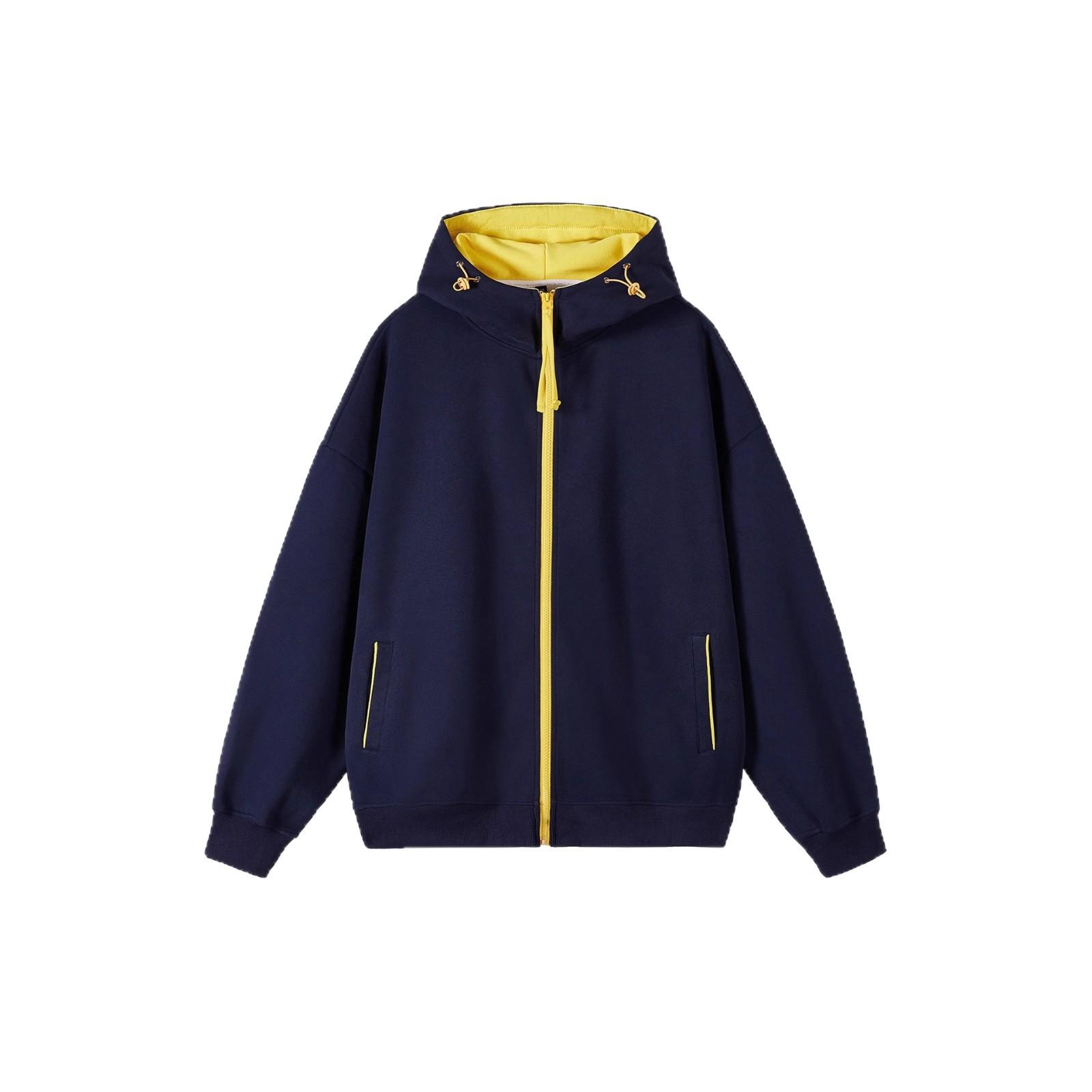 

Zippered Cardigan Sweater Men s Autumn Couple Loose Top Casual Versatile Hooded Jacket XXL