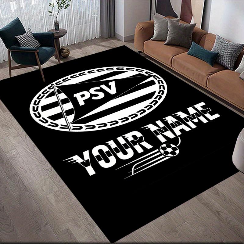 Custom Name,PSV Home Sofa Decoration for Living Room & Bedroom, Non‑Slip Play Flannel Floor Mat for Game Room
