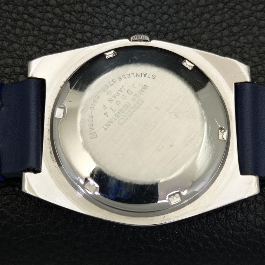 SEIKO 5 AUTOMATIC 6349A JAPAN MENS VINTAGE BLUE COLOR DIAL WATCH a701572-5 R206b-a701572