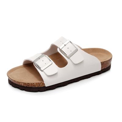 Men's Clogs Slippers Classic Two Buckle Cork Slides Sandals Footwear For Men Women Unisex 35-46 Big Size