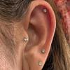 1 Stück G23 Titan Piercing CZ Stein Innen Gewinde Labret Monroe Lippenring Tragus Nagel Helix Ohrstecker 16G 18G Körperschmuck