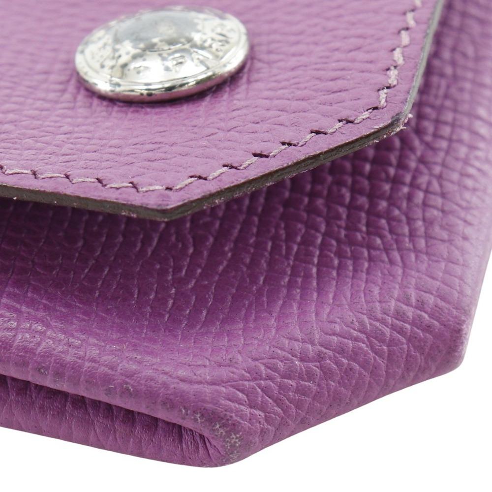 Hermes Revan Rinder Münzbörse lila Epsom Damen Gebraucht