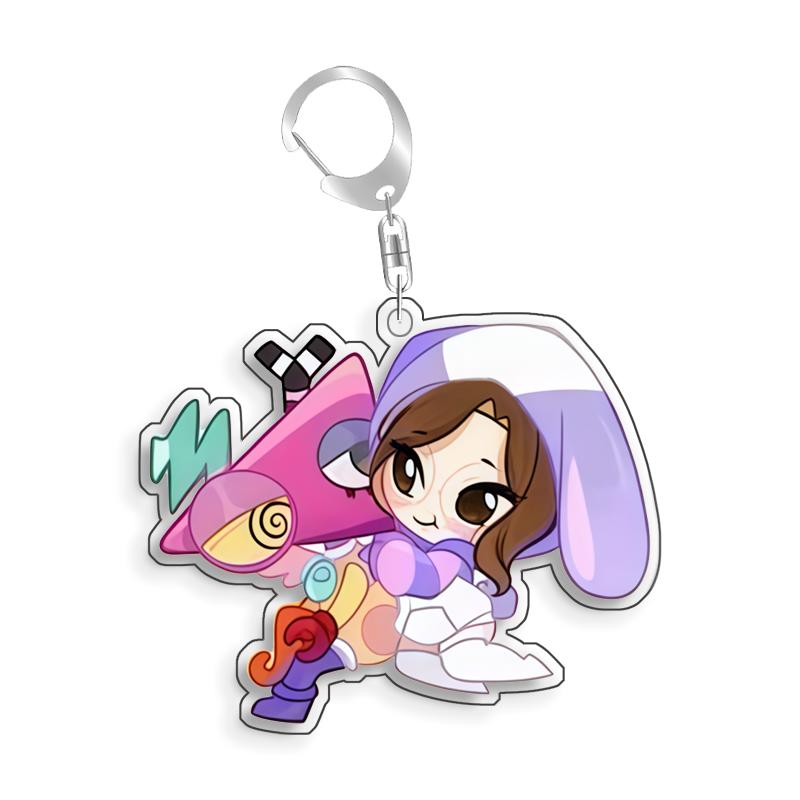 

For The Amazing Digital Circus Ragatha Kaufmo Gangle Pomni Acrylic selfmade cute Cartoon Anime Keychain Pendant Toy gift 5cm 5cm