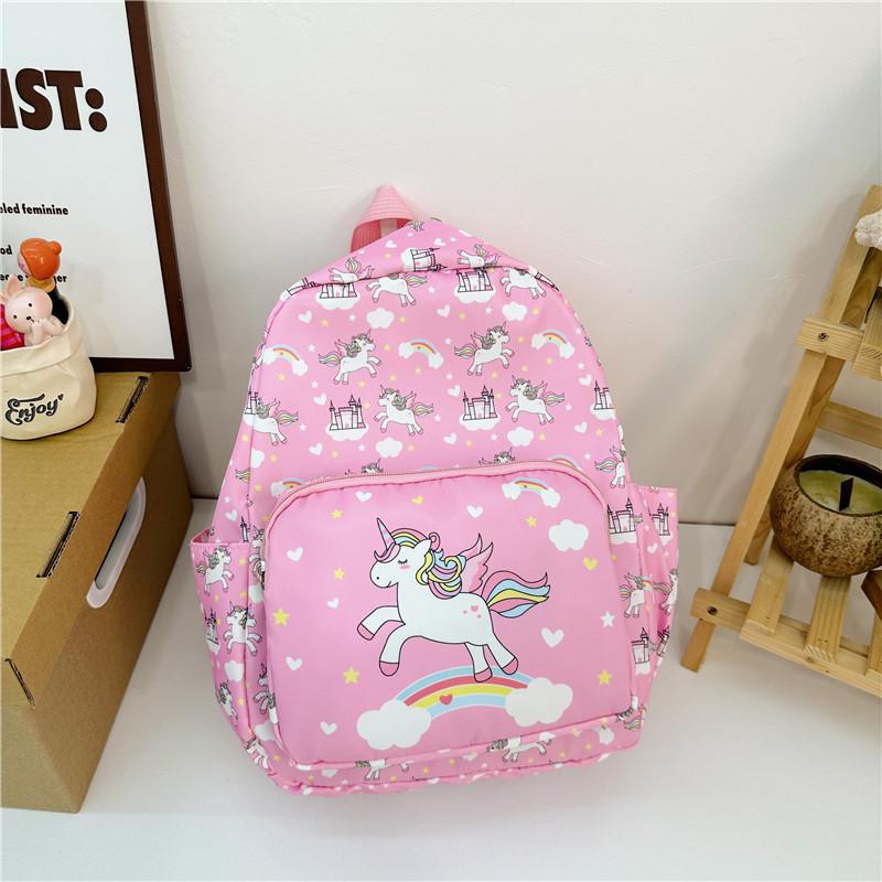 Adorable 2024 Cartoon Print Toddler Backpack Breathable Nylon School Bag For Kids