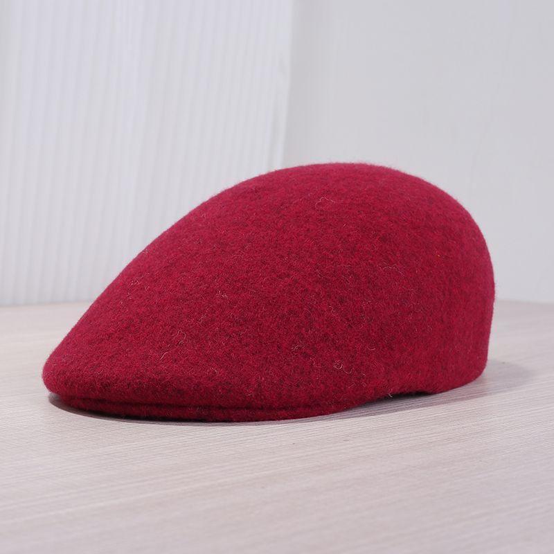 Women's Wool Newsboy Cap for Winter, British Retro Style & Korean Fashion, Warm Beret-inspired Peaked Hat