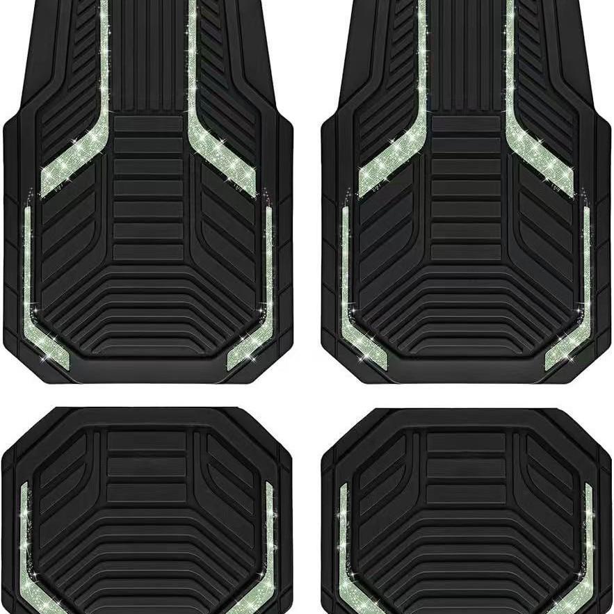 Crystal Velvet Non-Slip Car Floor Mats - Dirt & Wear-Resistant, Easy To Clean.