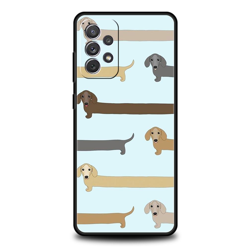 Dachshund Sausage Dog Phone Case for Samsung A17 A13 A15 A25 A35 A51 A55 A71 A21S A11 A31 A41 A23 A53 A73 5G A03S A05s Cover