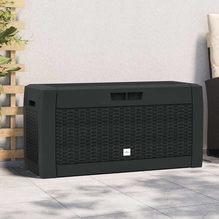 VidaXL Boîte de stockage jardin Anthracite 119x48x60 cm Polypropylène 152197