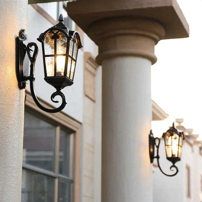 Garden Lamp European Outdoor Villa Waterproof Balcony American Pastoral Outdoor Wall Lamp Exterior Wall Wall Lamp Household