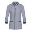 Women's Three-Quarter Sleeve Hotel Attendant Uniform with Print Embroidery