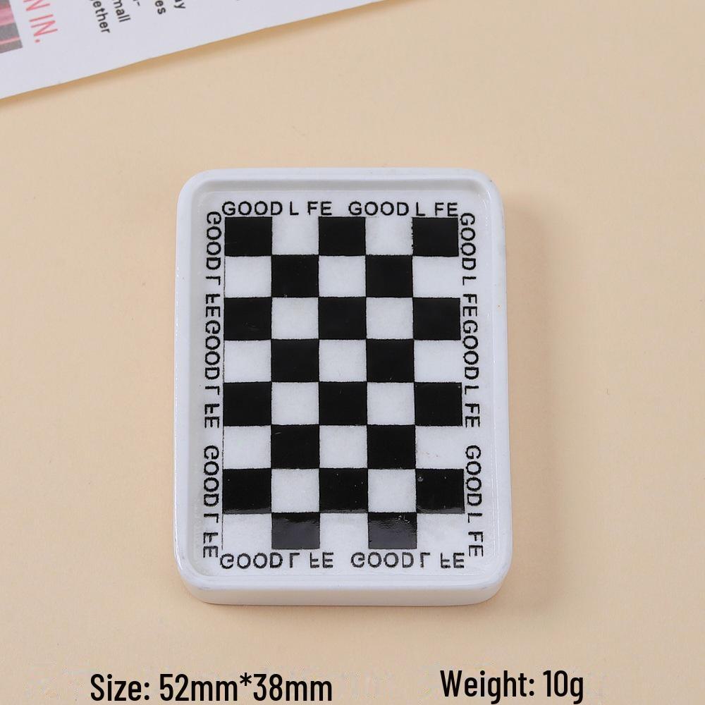 Kolorowa Kreskówkowa Szachownica Żywiczna Spinka do Włosów i Akcesoria Magnetyczne