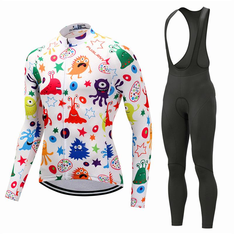 Cycling Suit Spring and Autumn Long Sleeve Suit Men's Mountain Bike Equipment Cycling Suit Suit