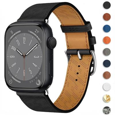 Leather Strap for Apple Watch 46mm 45mm 41mm 44mm 40mm 42mm 38mm 49mm 44 Mm Band for iWatch Series Ultra 10 9 8 7 6 5 4 SE Belt