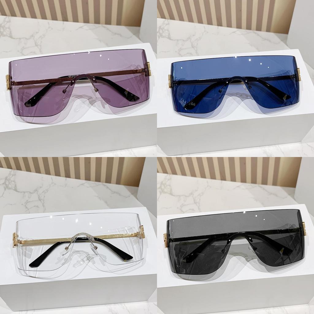 Miao Jia Y2k Frameless Sunglasses For Women Uv400 Sun Protection Fashion Accessories