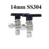 3 4 6 8 10 12 14 16 mm 1/8" 1/4" 1/2" Tube OD Compression Union 304 316 Stainless Steel Elbow Ball Valve Water Gas Fuel