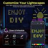Smart LED String Curtain Lights with App-Controlled Custom Patterns and Text