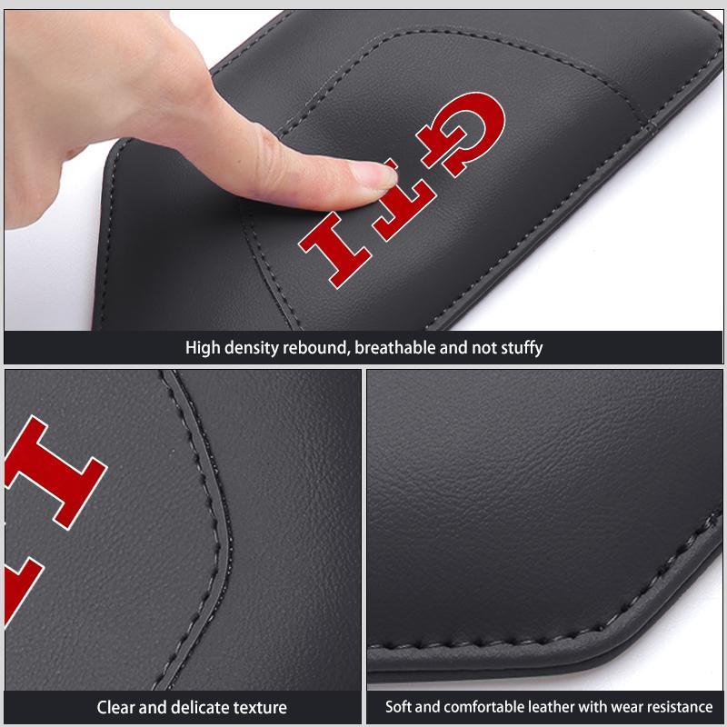 For Volkswagen VW Car Leg Fatigue Relief Pad Auto Trapeze Leather Knee Cushion Beetle CC B5 B6 B7 EOS GTI MK2 MK4 MK5 MK6AO2