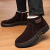 Winter Casual Sneakers Men Boots Suede Warm Snow Boots Work Casual Shoes High Top Non-slip Ankle Boot Big Size 48 Trainer Botas