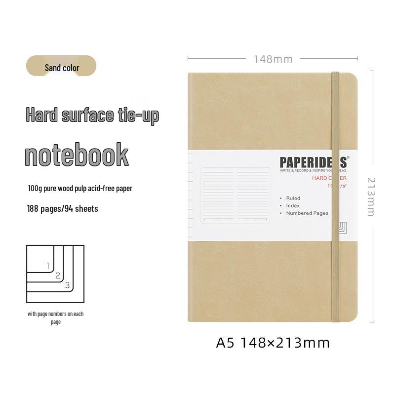 

Блокнот PAPERIDEAS A5 в твердій обкладинці з ПУ шкіри в клітинку Dotted Pages