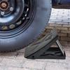 Tire Brake Wheel Chock | Foldable & Expandable | Stable Tire Stopper for Car, SUV, Trailer & RV Foldable Heavy Duty Metal Wheel