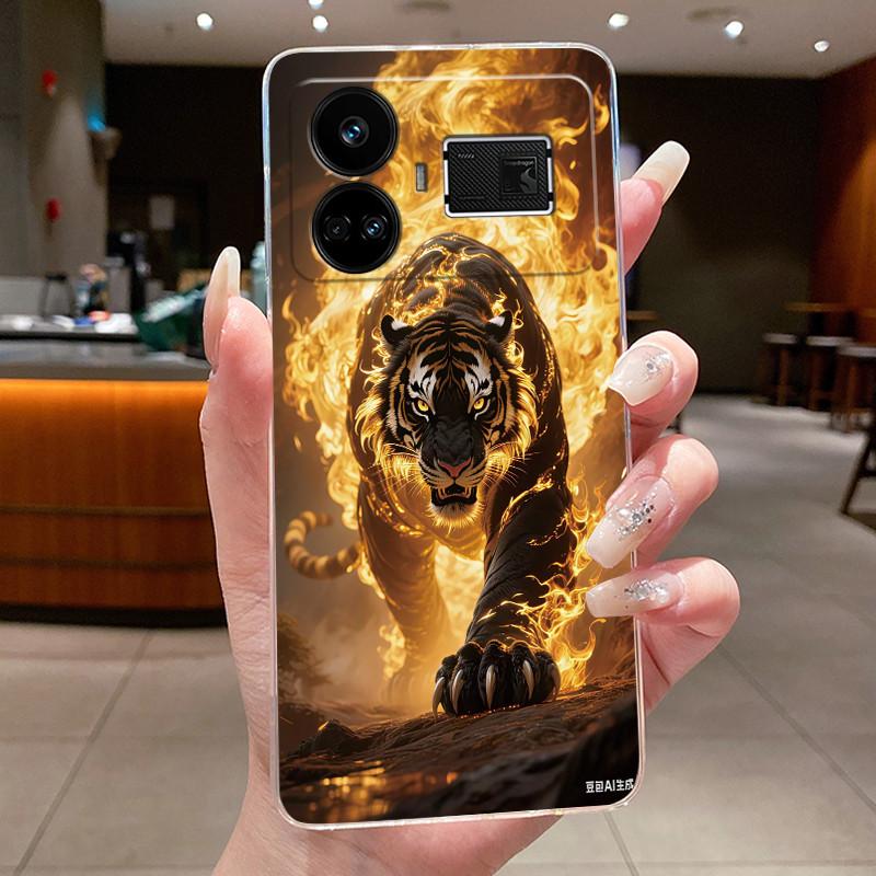Casing For Realme GT5 GT 5 240W Phone Case Cute Cool Dragon Boys Girls Transparent Soft Silicone Back Cover For RealmeGT5 Case