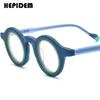FONEX HEPIDEM Acetate Eyeglasses Frame Men New Round Brand Design Glasses Women Retro Vintage Eyewear Japanese Spectacles 9356