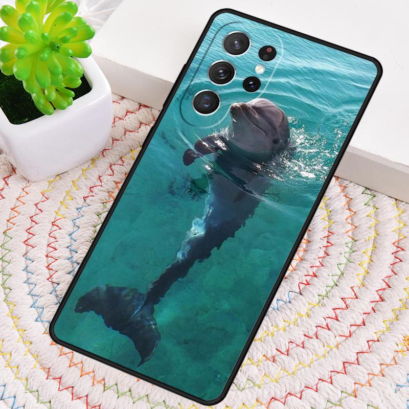 Ozean Delfin Tanz Und Springen Silikon Handyhülle Für Samsung Galaxy note 10 pro S26 S25 S24 S23 S22 S21 Plus Ultra Capa Cover