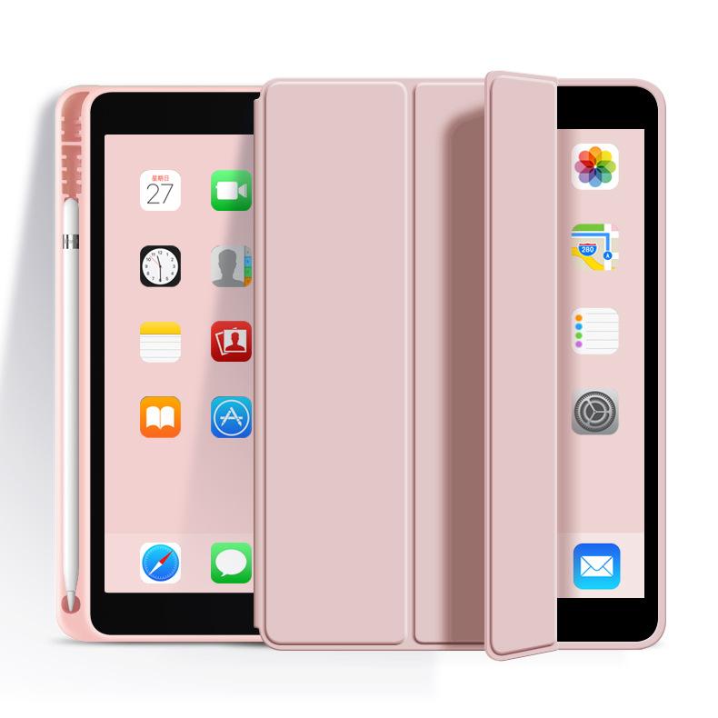 Compatible with Apple IPad 11 10.2-inch Protective Case with Pen Slot, 2021 Pro Silicone Air 4 Soft Case Mini 7 Leather Case