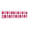 24pcs Short Oval Press On Nail Comfortable Stick On Nail Valentine's Day Manicure Nail Accesories For Special Occasion