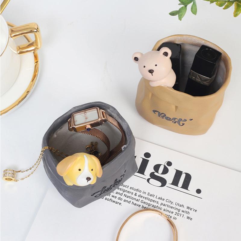 Cute Animal Succulent Pot Resin Flower Pot Planter Home Decor Indoor Decoration Desktop Ornaments Bonsai Plant Pot