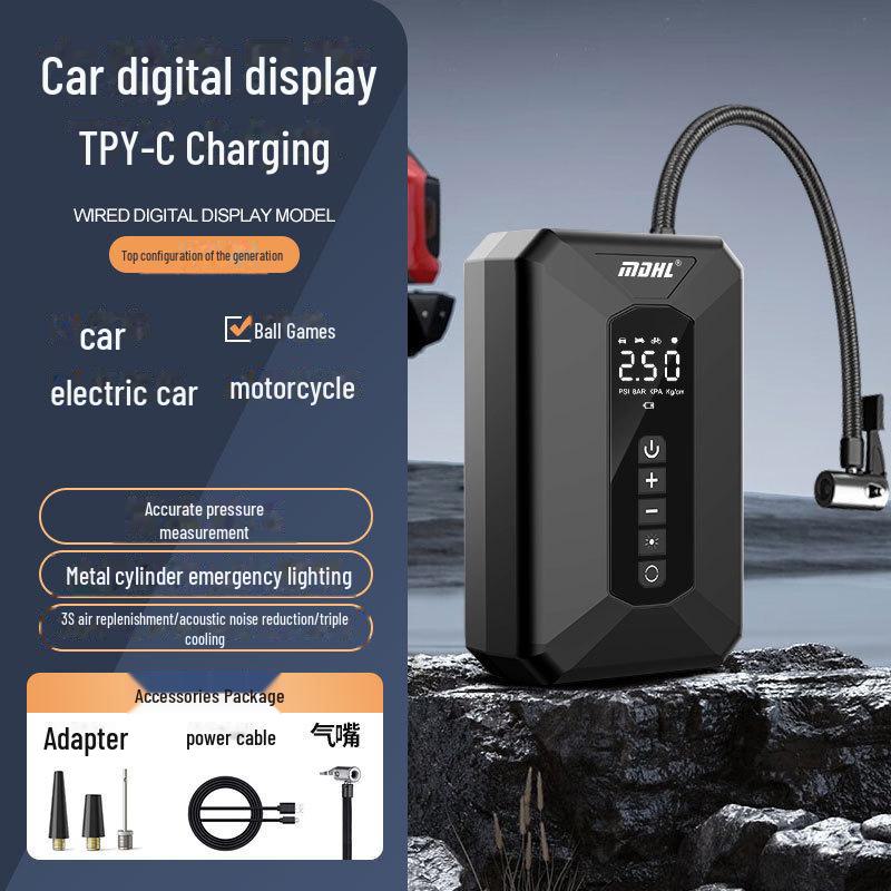 

Беспроводной портативный автомобильный воздушный насос с ночной подсветкой