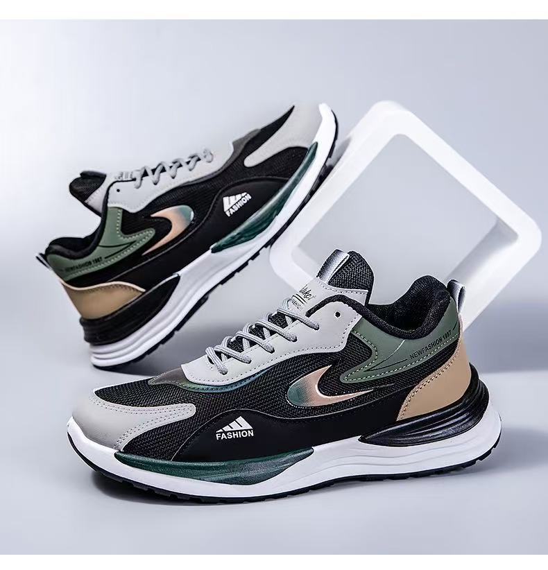 Spring New Mesh Breathable Running Shoes Student Outdoor Platform Comfortable Men's Shoes Sports Shoes