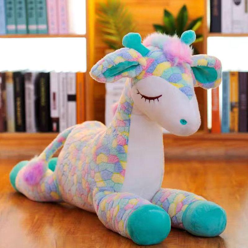 Kidsly Unisex Kawaii Sika Deer Gift For Christmas Gifts Giant Lovely Rainbow Giraffe Plush Toys Dolls For Brinquedos