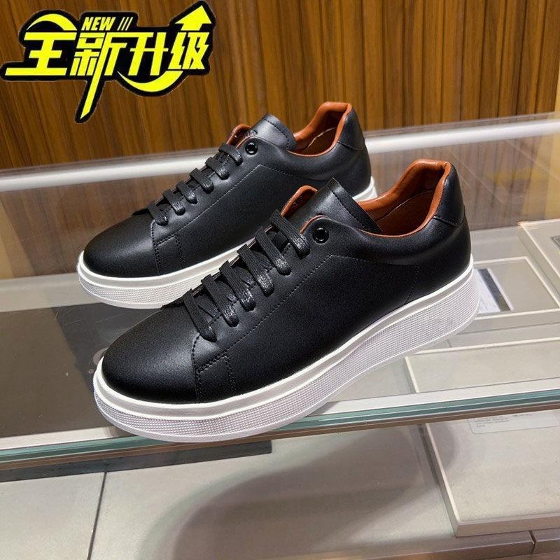 Sports business casual shoes thick-soled heightening men's board shoes low-top lace-up solid color little white shoes breathable new sports shoes