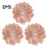 PVC Placemats for Dining Pressed Vinyl Metallic Flower Table Mats 15 Inch Round Tablemats Vinyl Place Mats for Kitchen Table Holiday Wedding