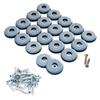 Pack Of 20 Reusable Furniture Sliders With Screws for Wood Floor Chair Leg Protectors Scratch Noise Reductions Glides