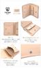 THREE ARROW Women's Genuine Leather Mini Wallet, Compact Short Wallet, Bifold, Extra Small, Made In Japan with Tochigi and Himeji Natural Leather,