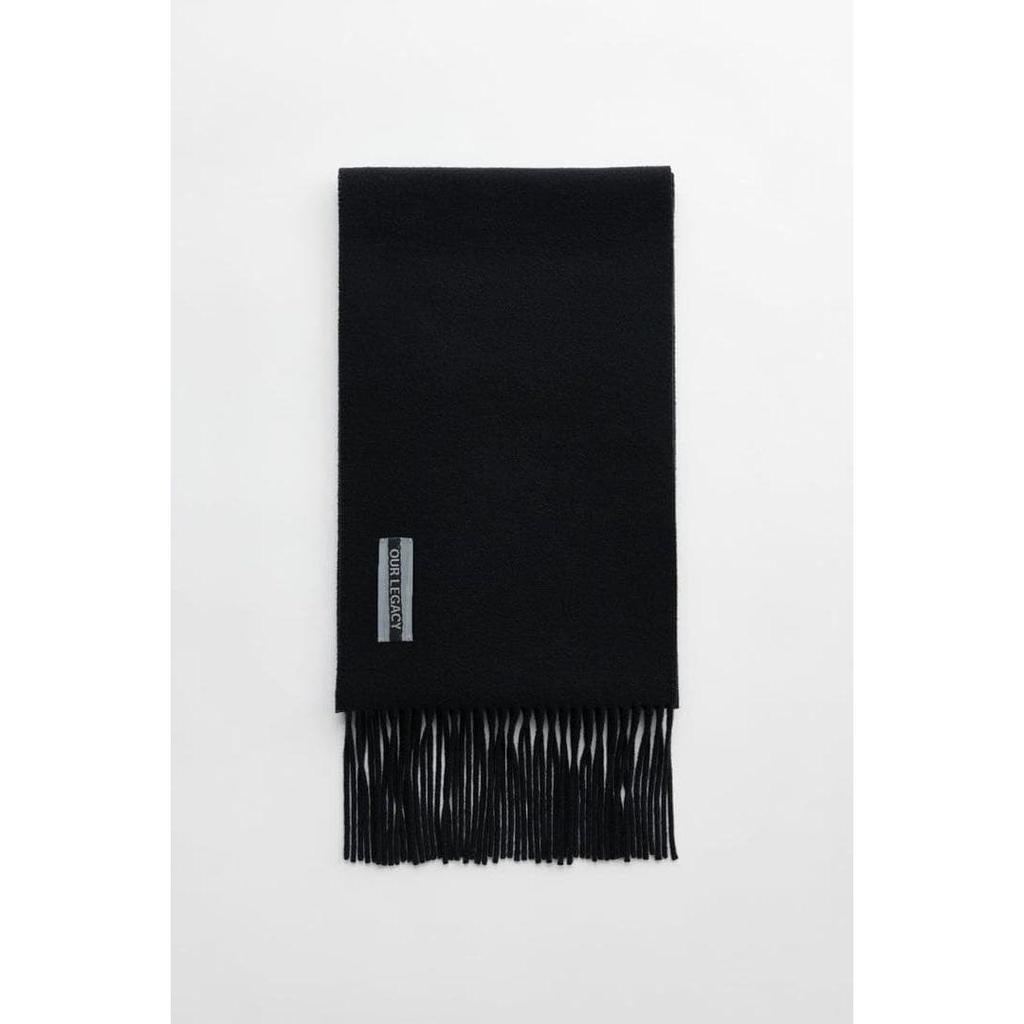 Used OUR LEGACY ESTATE SCARF Black Wool