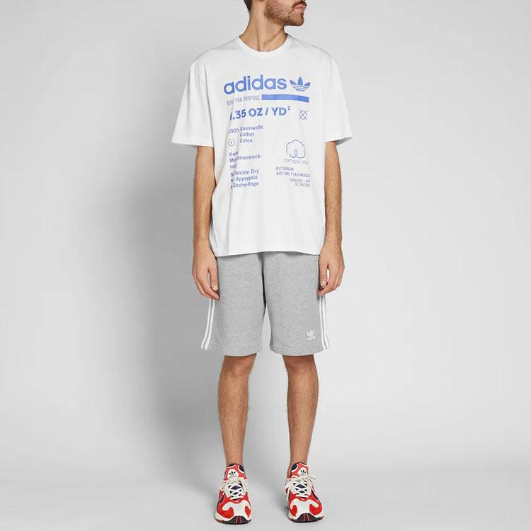 adidas Originals Kaval Graphic Print Short Sleeve T-Shirt Men Tops White DM1485