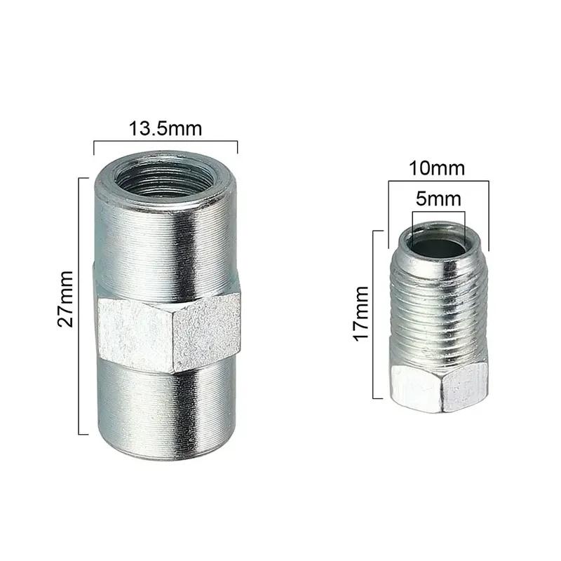 Bremskabel-Verbinder-Kit Bremsleitung 2 Stück 2-Wege-Buchsenverbinder mit 4 M10 10mm Außengewindemuttern für umgekehrte Bördelung 3/16" Leitung