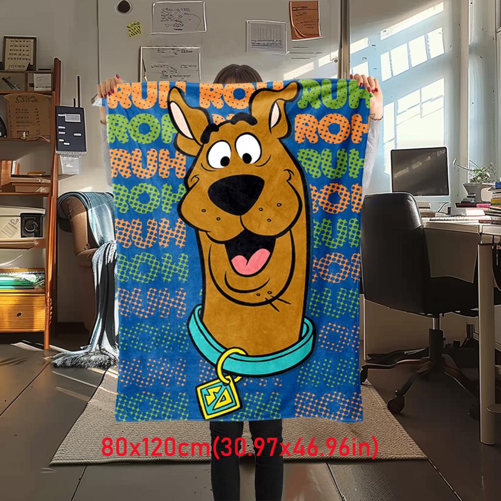 Halloween fantasy comedy adventure cartoon movie Scooby-Doo blanket soft home furnishing nap decoration four seasons warm Sherpa blanket U13