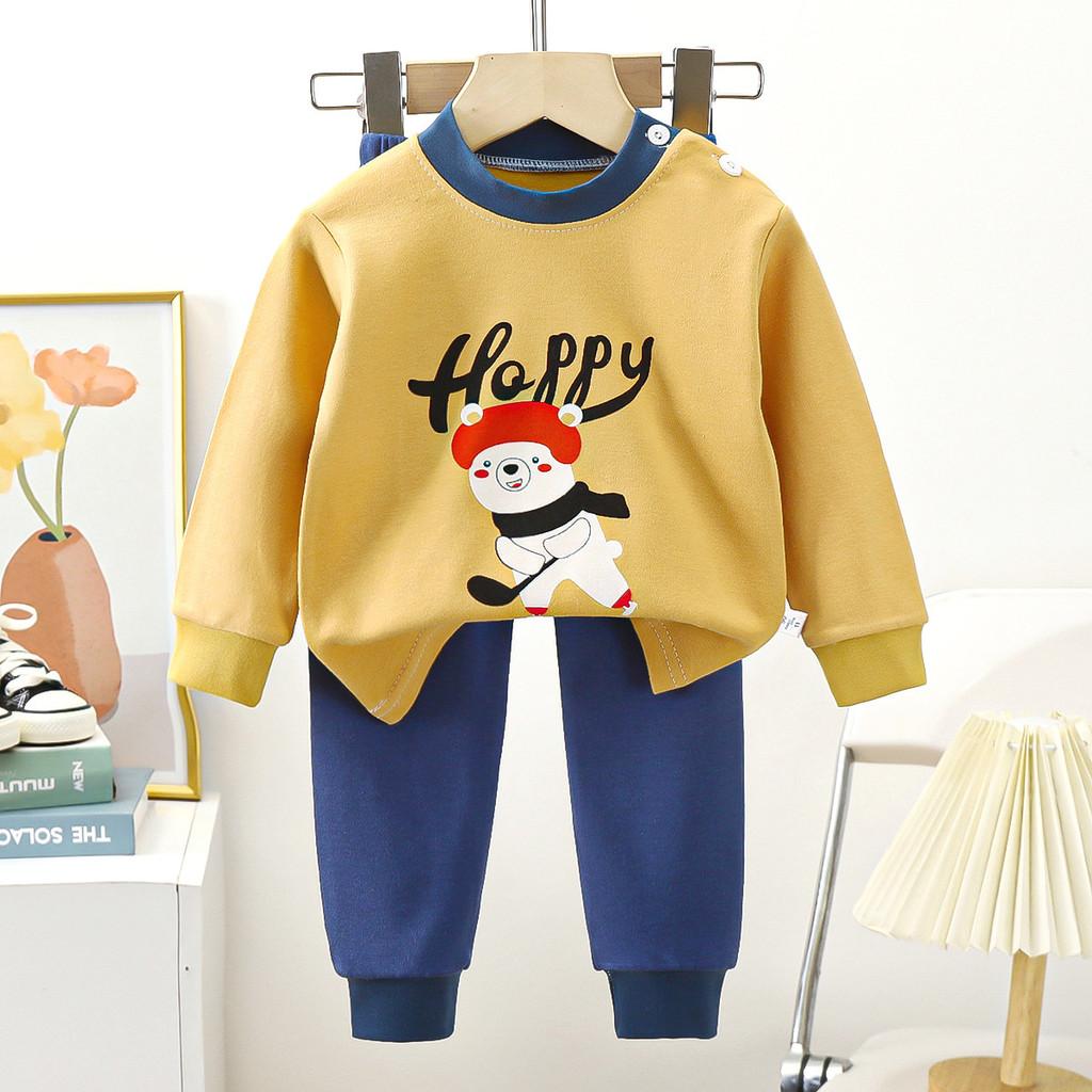 Childrens Cotton Pajama Set With Cartoon Patterns For Kids Fashion