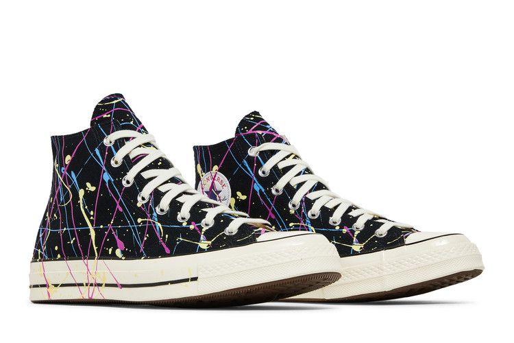 Men's Sneakers Converse Chuck Taylor All Star 70 Hi Archive Paint Splatter Black Black/Hyper Magenta/Egret
