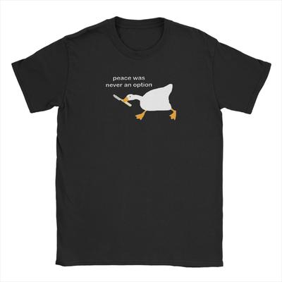 La paix n'a jamais été une option T-shirt en coton Homme Été T-shirts Vintage Col rond Nouveauté T-shirt Surdimensionné Logo Personnalisé Vêtements