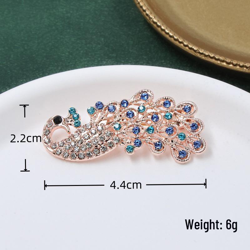 Elegant European & American Peacock Rhinestone Brooch - Versatile High-End Fashion Accessory