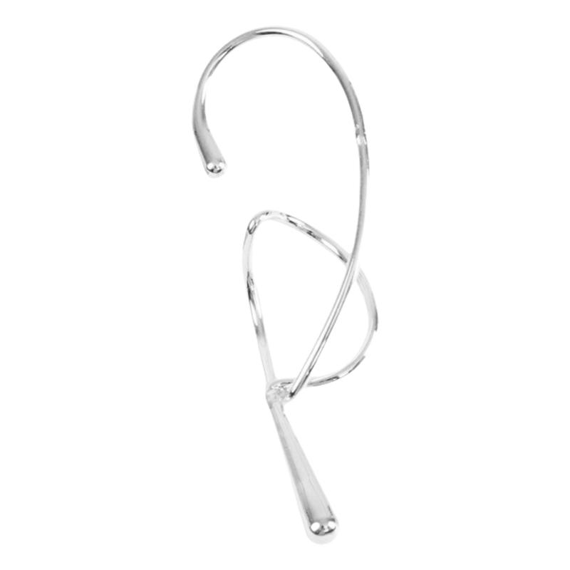

Trendy Geometric Ear Cuff Jewelry Accessory for Women Bold Metal Twist Line Without Piercing Designs Casual Wear срібний